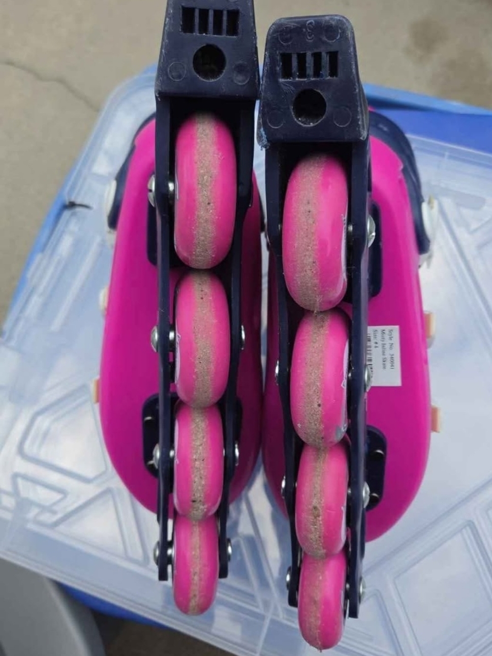 SBS Roller Inline Skates - Pink & Navy Size 4 - Picture 2 of 4
